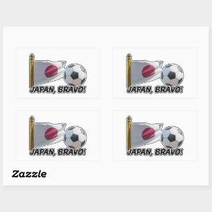 Bravo, Japan! Soccer Cheer Rectangular Sticker