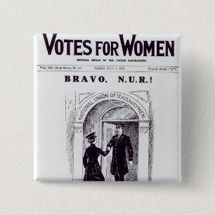 Bravo, N.U.R!, front cover of 'Votes for 15 Cm Square Badge