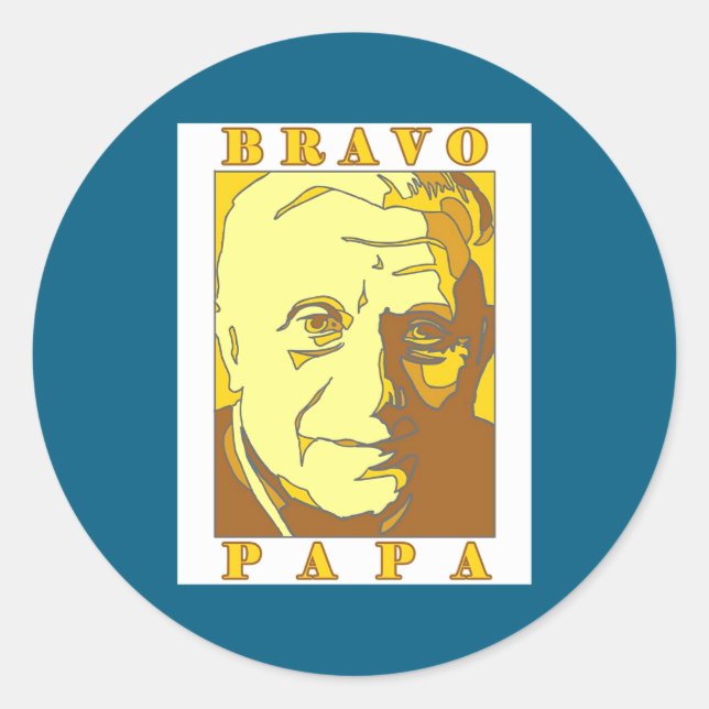 Bravo Papa New Pe Benedict Xvi _1  Classic Round Sticker (Front)