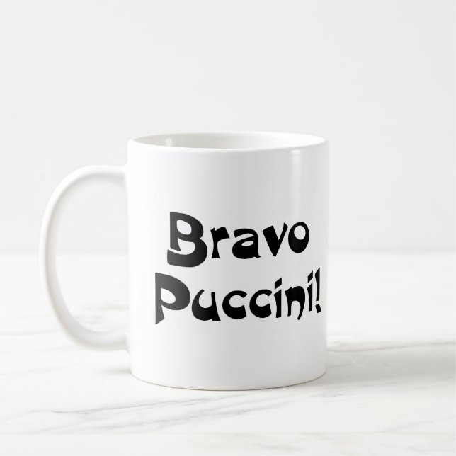 bravo puccini coffee mug (Left)