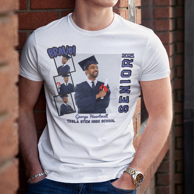 Bravo Senior 2025 Personalised Family Graduation T-Shirt (Creator Uploaded)