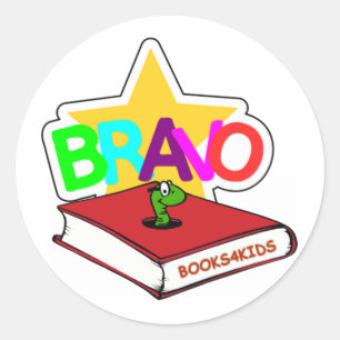 Bravo Star for Bookworms Classic Round Sticker