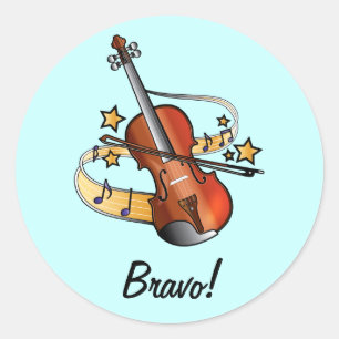 Bravo Sticker for Boy Violin Student