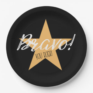 "BRAVO! YOU ROCK!" PAPER PLATE