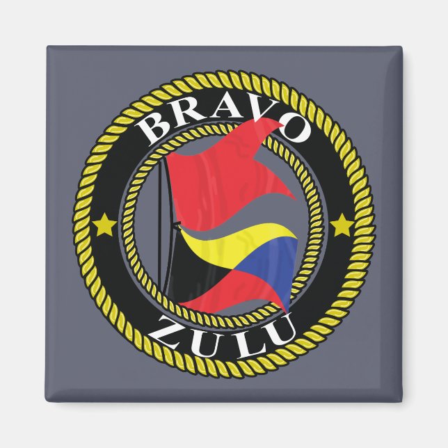 Bravo Zulu magnet (Front)