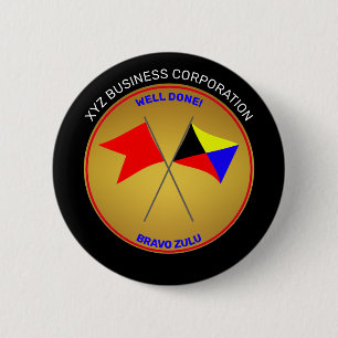 Bravo Zulu Well Done Employee  6 Cm Round Badge
