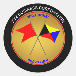 Bravo Zulu Well Done Employee  Classic Round Sticker