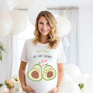 Bravocado Avocado Gender Neutral Twins Mum to be T-Shirt