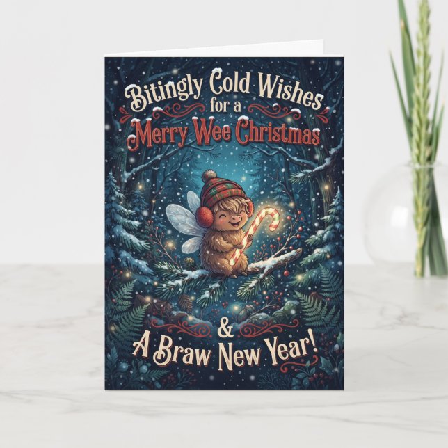 Braw New Year Squirrel Christmas Card (Front)