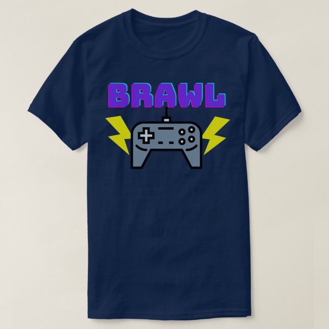 Brawl Brawling Gaming Controller T-Shirt (Design Front)