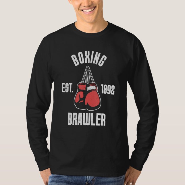 Brawler Boxing Gloves Boxer Boxing T-Shirt (Front)