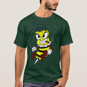 Brawling Bee toon Funny Insect Fighter Fighting T-Shirt
