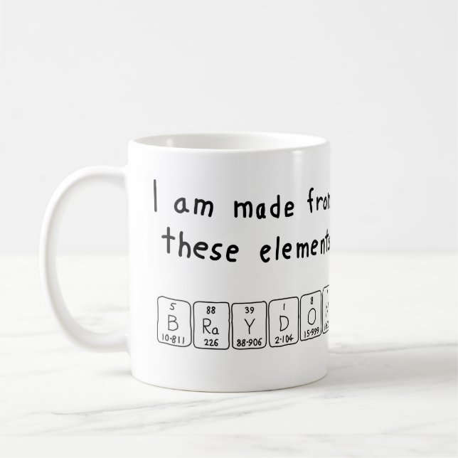 Braydon periodic table name mug (Left)