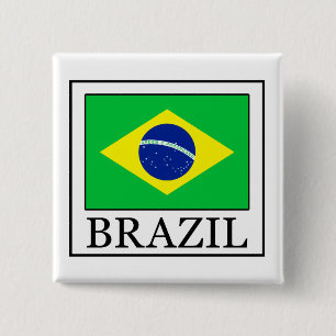 Brazil 15 Cm Square Badge