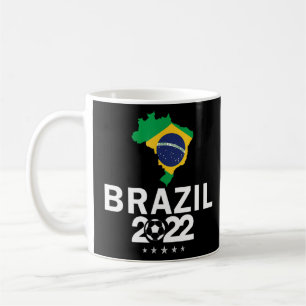 Brazil 2022 Soccer Brazilian Flag Football Coffee Mug