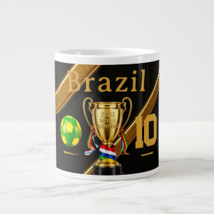 Brazil 2026 Global Games: Gold Ribbon Trophy 10 Large Coffee Mug