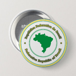 Brazil 7.5 Cm Round Badge