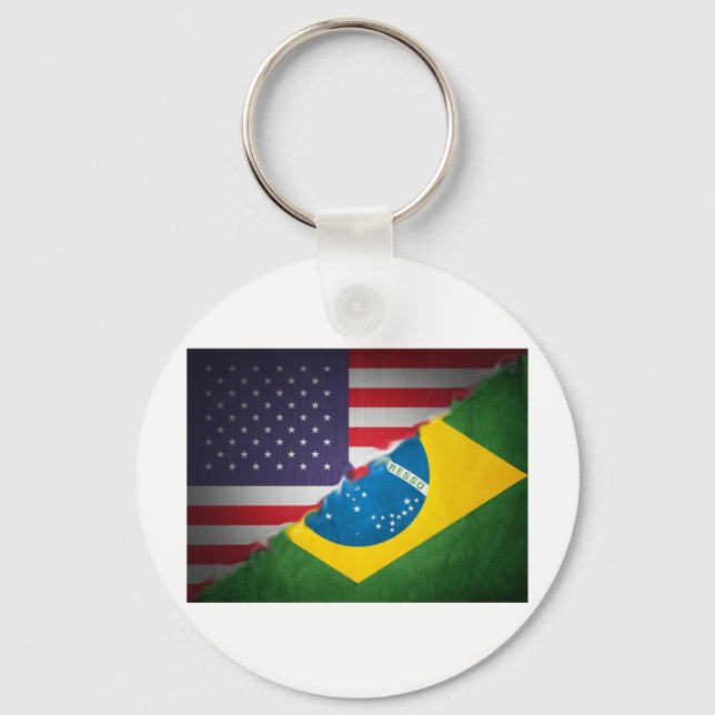 brazil and america key ring (Front)