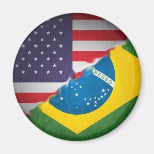 brazil and america magnet