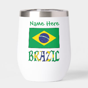 Brazil and Brazilian Flag Green Personalisation 