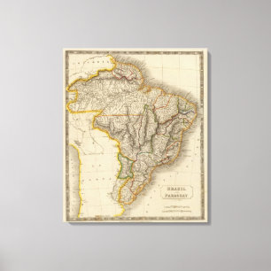 Brazil and Paraguay Canvas Print