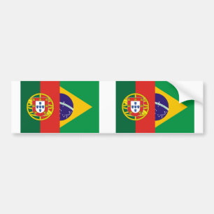 Brazil And Portugal, hybrids Bumper Sticker