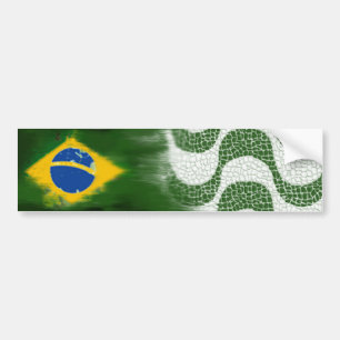 Brazil and the Copacabana sidewalk Bumper Sticker