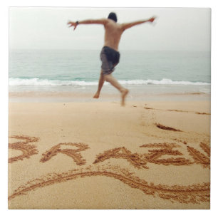 BRAZIL. Barechest man wearing a swimming suit Tile