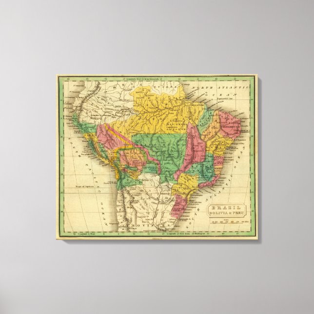 Brazil, Bolivia, Peru Canvas Print (Front)