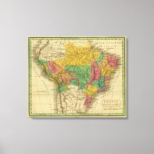Brazil, Bolivia, Peru Canvas Print