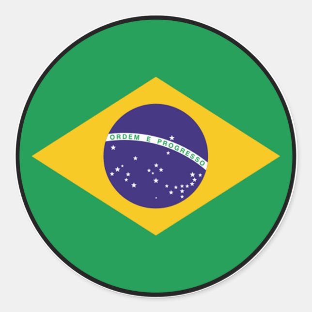 Brazil Brasil Euro Sticker (Front)