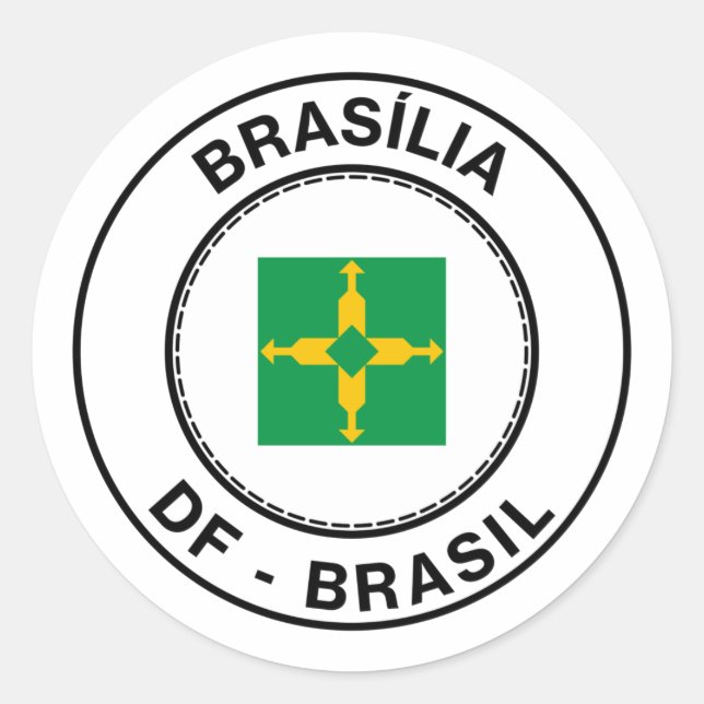 Brazil Brasilia Federal District Classic Round Sticker (Front)
