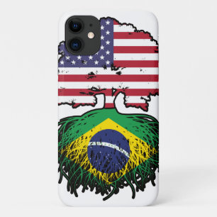 Brazil Brazilian American USA Tree Roots Flag Case-Mate iPhone Case