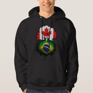 Brazil Brazilian Canadian Canada Tree Roots Flag Hoodie