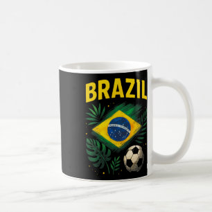 Brazil Brazilian Flag Brasil Soccer Footbyll  Coffee Mug