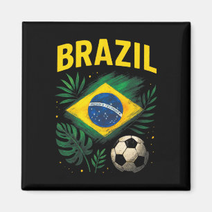 Brazil Brazilian Flag Brasil Soccer Footbyll  Magnet
