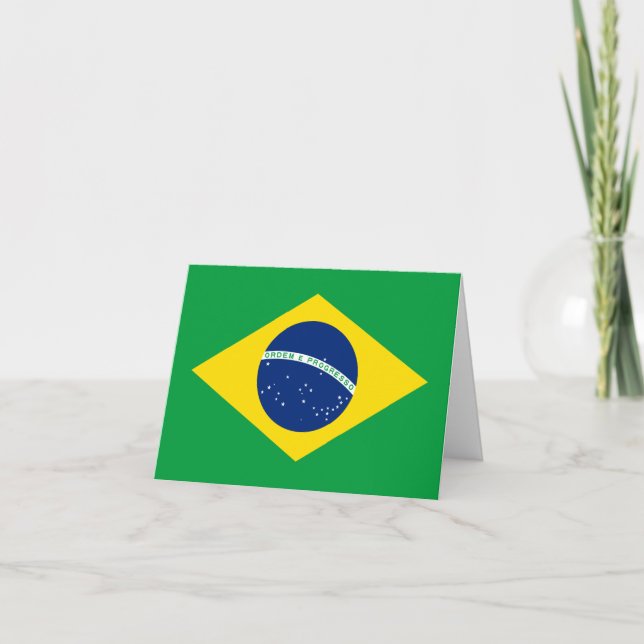 Brazil (Brazilian) Flag Card (Front)