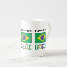 Brazil Brazilian Flag Personalised Name 