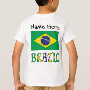 Brazil Brazilian Flag Personalised  T-Shirt
