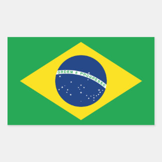 Brazil/Brazilian Flag Rectangular Sticker