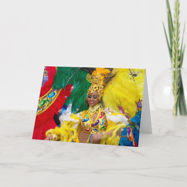 Brazil Carnival Folded Blank Greeting Card (Front)