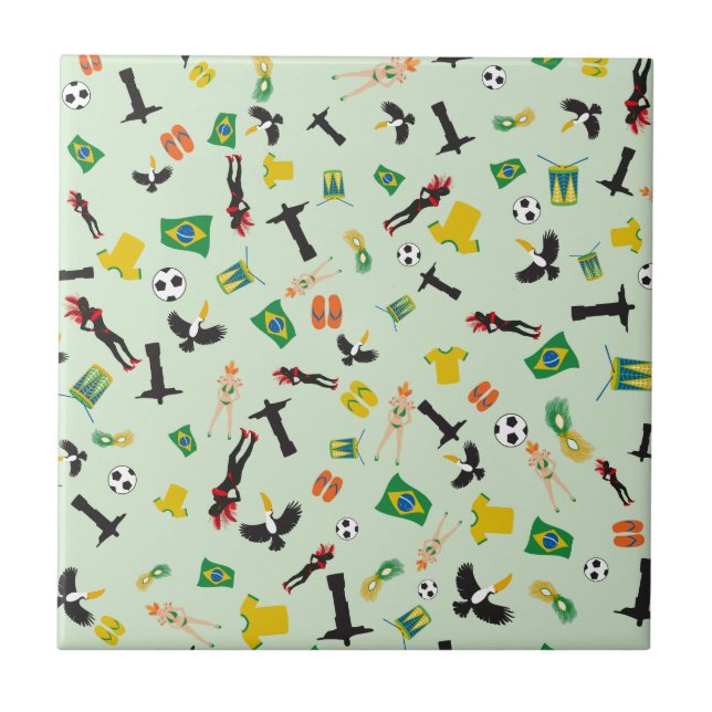Brazil- Carnival in Rio de Janeiro Tile (Front)