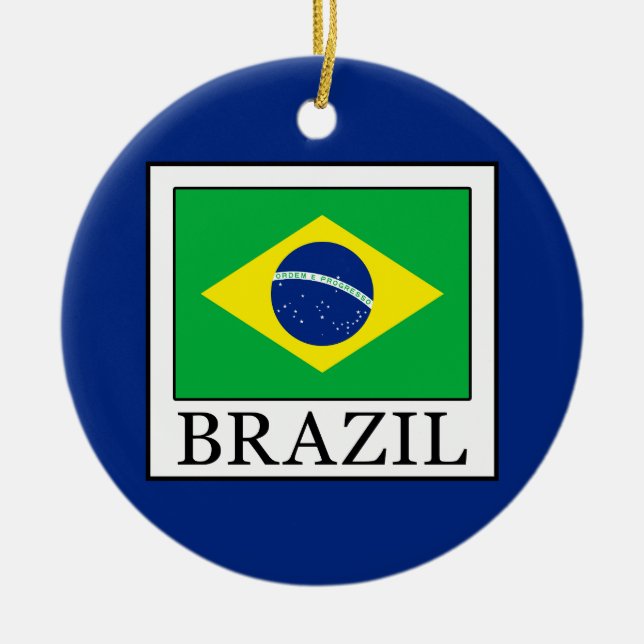 Brazil Ceramic Tree Decoration (Front)