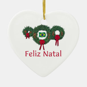 Brazil Christmas 2 Ceramic Tree Decoration