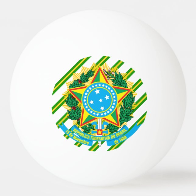 Brazil coat arms ping pong ball (Front)