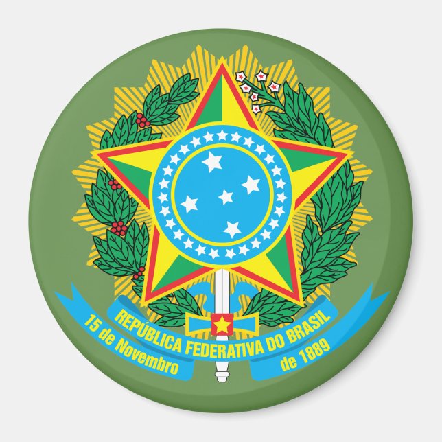 Brazil Coat of Arms Magnet (Front)