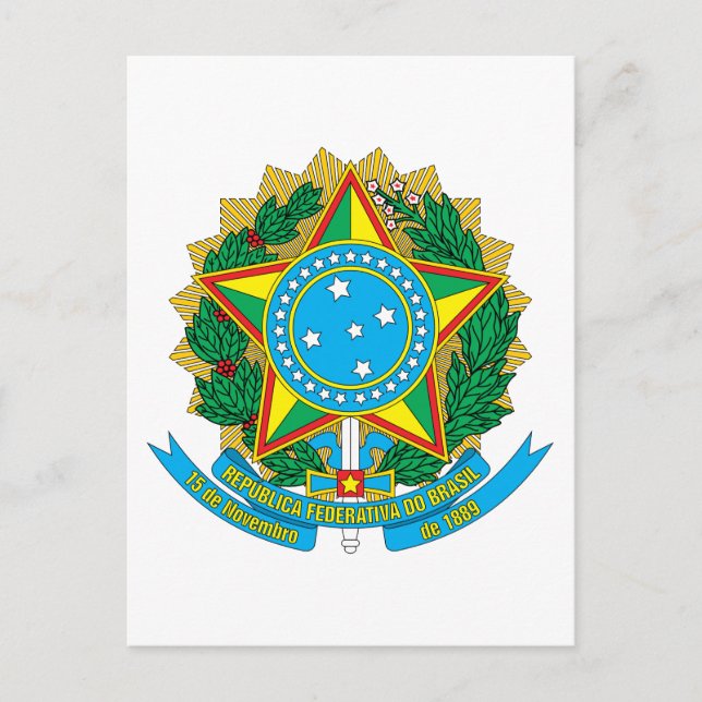 Brazil Coat of Arms Postcard (Front)