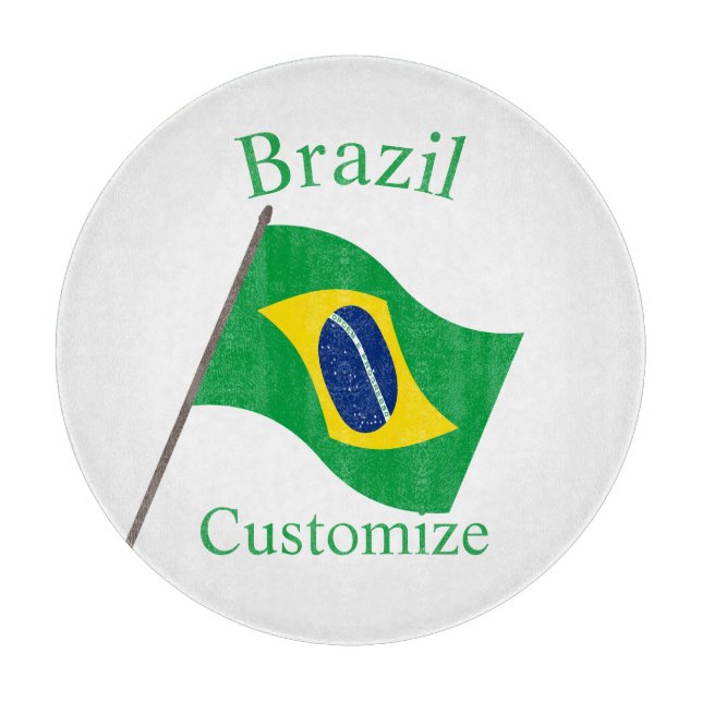 Brazil Country Flag Thunder_Cove Cutting Board (Front)