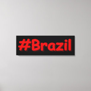 "#Brazil" Cute Design. Buy Now Canvas Print