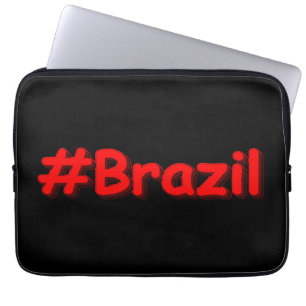 "#Brazil" Cute Design. Buy Now Laptop Sleeve
